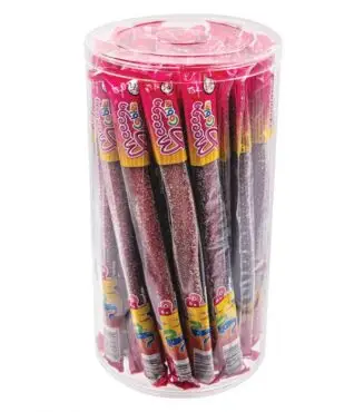 Żelki Jumbo o smaku Winogronowym z kwaśną posypką w tubie